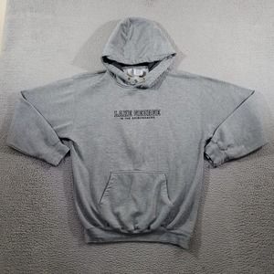 Lake George Hoodie Mens Large Gray Pullover In The Adirondacks‎ Hiking Gorpcore